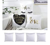 Happysnow 40 x 40 cm, couleur , découpes par sublimation, d'oreiller, d'oreiller, housse de coussin pour presse de transfert de chaleur comme cadeau de bricolage, 10 pièces