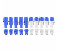 Happysnow Lot de 10 adaptateurs de Panneau de Prise de châssis PowerCON Type A NAC3FCA + NAC3MPA-1