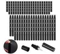 Happysnow Lot de 100 flacons pulvérisateurs de parfum en plastique noir de 2 ml