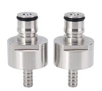 Happysnow Lot de 2 bouchons de carbonation en acier inoxydable 304 5/16 Barb, type de verrouillage à balle, convient pour bouteilles en PET pour boissons douces, kegging à la maison