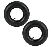 Happysnow Lot de 2 pneus 4.10/3.50-4 pour chariot manuel, chariot de transport, chariot de jardin, tondeuse à gazon, tube 4.10-4