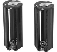 Happysnow Lot de 2 supports de piles noirs pour 3 piles AAA 1,5 V