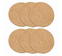 Happysnow Lot de 6 sets de table ronds tressés naturels faits à la main de 11,8 cm d'épaisseur confirmée