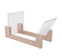 Happysnow Support de rangement pour disques vinyles, extrémités en acrylique, affichage de vos et dans cette unité de rack portable moderne
