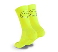 HappyTraining Chaussettes de sport, respirantes, anti-bulles, séchage rapide, chaussettes de compression, drôles, thermorégulatrices, unisexes, anti-blister, légères pour la course, le fitness, le