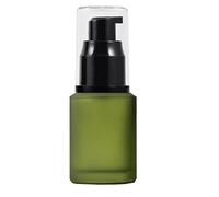 Happyupcity 1 flacon vide en verre rechargeable vert haut de gamme pour crème cosmétique, lotion, gel douche, huile essentielle, shampooing, pot distributeur de maquillage (60 ml)