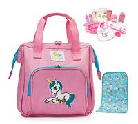 HappyVk - Sac à Langer pour poupée avec Accessoires de poupée bébé - Licorne brodé - Sac pour Filles