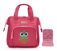 HappyVk - Sac à Langer pour poupée avec Matelas à Langer - Chouette brodée - Accessoires pour poupée- Sac pour Les Filles