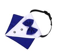 Happyyami 1 Jeu Bavoir pour Animaux De Compagnie Colliers Bavoirs pour Animaux De Compagnie pour Chiens Bandana pour Chiot Accessoires pour Chien De Taille Moyenne Trousse Races Coton Blue