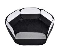 Happyyami 1 Jeu Clôture pour Animaux De Compagnie Tente De Sport en Plein Air Clôture pour Hamsters Parc Pliable Tente De Hamster Clôture Intérieure Barrière De Cochon d'Inde Black Chiffon