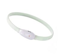 Happyyami 1 Jeu Collier Lumineux pour Animaux de Compagnie dirigé Collier de Chien Gonflable Titulaire Lustre LED Collier LED pour Chien Collier Lumineux pour Chien Batterie intégrée Blanche