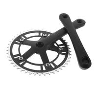 Happyyami 1 Jeu de pédalier de vélo : pignon de pédalier en métal avec Plateau Rond - Pédalier de Remplacement 46 Dents 170 mm pour VTT et Cyclisme sur Route