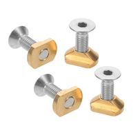 Happyyami 1 Jeu d'écrous en T pour Montage d'hydroptère : pièces de Rails d'hydroptère pour Planche de Surf - écrous en T en Laiton avec vis M6 pour Planche de Wing Foil, Sup,