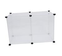 Happyyami 1 Jeu enclos pour Hamsters clôture Pliable d'extérieur clôture extérieure Cage pour Rongeur clôture pour Hamsters Maison de Hamster clôture de Lapin Bricolage Plastique Transparent
