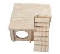 Happyyami 1 Jeu Maison en Bois Massif pour Hamster Cachette de Hamsters Maison de Lapin de Hamster château de Guinée Clapier Pas Un Hamster cabanes de Cochon d'Inde Cabine de Hamster