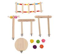 Happyyami 1 Jeu Perroquet Cage Oiseaux Cage à Oiseaux Cage pour Oiseaux Rat Oiseau en Peluche Pigeon Jouets d'éveil Fournitures de Cage de Perroquet Jouets drôles de Perroquet en Bois