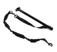 Happyyami 1 Jeu Promeneur De Chien à Vélo Laisse De Voiture pour Chien Ceinture De Chien Laisse pour Chien Autour De La Taille Courir pour Les Chiens Animal De Compagnie Crochets Métal Black