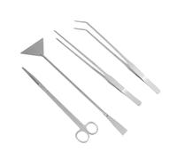 Happyyami 1 Jeu Trousse d'aquarium Kit d'outils pour Aquarium Outils pour aménager Un Aquarium Pince à épiler de spatule d'aquarium Kits d's Acier Inoxydable Silver