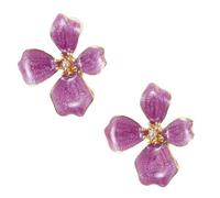 Happyyami 1 paire de boucles d'oreilles à tige en forme de fleur pastel, style, avec fausses perles, pour femme, maman, sœur, amante ou amie, d'anniversaire