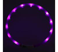 Happyyami 1 Pc Collier Lumineux pour Animaux De Compagnie Chiens Colliers De Chat Colliers De Chien De Base Para Chien Cône Chien Lumière Cloche Chat Titulaire Néon Chiot Violet,Mauve Abdos