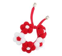 Happyyami 1 Pc Collier pour Animaux De Compagnie Collier De Chien Femelle Colliers De Chat Personnalisés Chat Tressé Collier De Chaton Pom Collier De Chiot Mignon Brodé Rouge Boule De Poils