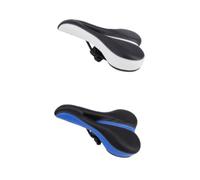 Happyyami 1 pièce Selle de Cuir Respirant à Design Creux Bleu pour VTT de Route et Pliant