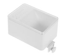 Happyyami 1 Set Fishing Feeder Dispeners Automatic Fish Fix Fider Filters Filtres Fish Fish Disenser Dispenser Cat Feeder Automatic Aquarium Fridge Fridge Organizer Net Abs White