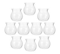 Happyyami 10 Pièces Bouteille Micro Paysage Kit Terrarium Adultes Aquarium Copain Fausse Plante Faire La Fête Bureau à Domicile Support pour Plantes Verdure Petit Maison Plastique