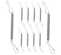 Happyyami 10 Pièces Fontaine à Boire à Ressort Fixe Clip pour Cage Fixation pour Petit Animal Crochets à Ressort à Cage métallique Accessoires pour Cages à Lapins Acier Inoxydable Silver