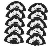 Happyyami 10 Pièces Ornements Miniatures Acrylique Forme de Ventilateur Décorations pour Téléphone et Diy Accessoires de Cheveux Style Rétro et Gothique