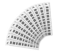 Happyyami 10 Pièces Règle Transparente Piano en Plastique, Centimètres | Motifs Clavier et Notes, Marquages Clairs, Bords Lisses, Usage Dessin et Théorie Musicale