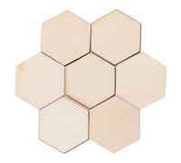 Happyyami 100 Pièces de Tranches de Bois Hexagonales en Bois Brut de 25mm, Matériau Solide Technique de Découpe Supérieure, pour Bricolage DIY et Décoration de Fêtes