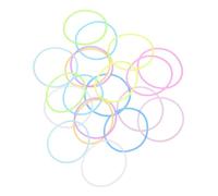 Happyyami 100 Pièces Élastiques à cheveux en silicone Bracelets en Silicone bande de cheveux en silicone bandeaux de cheveux de fête colorés bracelets lumineux enfants Gel de silice