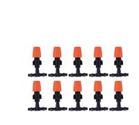 Happyyami 10pc Buse D'atomisation Orange Réglable Té Plat pour Arroseur de Jardin en Plastique, pour Jardinage et Production Agricole