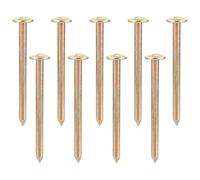 Happyyami 10pcs Clous de Mesure Galvanisés Or pour Piquets de Marquage Réutilisables Haute Précision Adaptés aux Points D'observation et Repères de Mesure