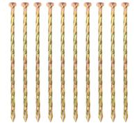 Happyyami 10pcs Piquets de Bordure en Acier Carbone Spirale pour Gazon Artificiel, Clous Rectifiés 5 Pouces, Fixation Solide pour Sécuriser Bords de Jardin et Pelouse