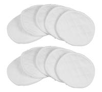 Happyyami 10pièces Coussinet de coton réutilisable Cache-tétons extra larges 12 couches coton lavables et absorbants pour mères et allaitement, blanc, 10PCS