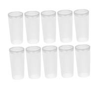 Happyyami 10pièces Couvercles De Protection Transparent Pour Pinceaux De Maquillage Garde-brosse Cosmétique Réutilisable Protection Anti-poussière Pour Pinceaux Ronds Yeux