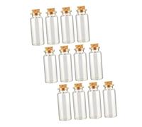 Happyyami 12pièces Mini Bouteilles Verre avec Bouchons Liège Flacons pour Messages Décorations Et