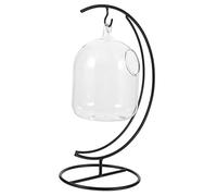 Happyyami 1ensemble Aquarium Suspendu pour Poissons Betta avec Support Décoratif Bocal De Table Transparent pour Plantes Et Décor Intérieur