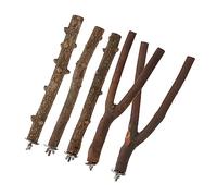 Happyyami 1ensemble Bâtons à Mâcher Bois pour Oiseaux Perchoirs Naturels pour Perruches Perroquets Et Animaux De Similaire Accessoires pour Cage Oiseaux