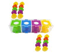 Happyyami 1ensemble Boîte De Tri De Couleurs pour Perroquets Jouet Interactif pour Exercices Et Entraînement des Oiseaux Amusement Intelligent pour Conures Perruches Et Cockatiels
