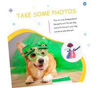 Happyyami 1ensemble Costume De Fête pour Chien avec Jupe Tutu Et Chapeau Patriote pour Indépendance Américaine Tenue Adorable pour Animaux Lors des Célébrations du Juillet