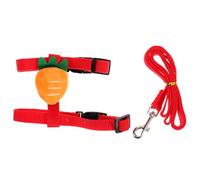 Happyyami 1ensemble Et Laisse pour Petits Animaux Ensemble De Cartoon pour Lapins Chiens Et Autres Animaux Contrôle Sécurisé Et Liberté De Mouvement Carotte