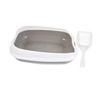 Happyyami 1ensemble Litière Semi-enfermée pour Chats Bac à Litière Anti-Projections Toilettes pour Animaux De Compagnie pour Chatons Et Chats Adultes Coloris