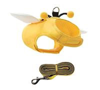 Happyyami 1ensemble pour Chien Et Laisse Adorable avec Motif Abeilles Gilet Maille Ajustable pour Chiens De Petite Pratique pour Promenade Et Activités Extérieures