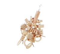 Happyyami 1pièce Jouet Bois pour Perroquet Accessoire De Mâchage pour Oiseaux pour Grimpeurs Et Explorateurs Améliore Activité Physique Santé des Oiseaux