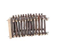 Happyyami 1pièce Râtelier Bois pour Lapin Nourriture Multifonctionnelle pour Rongeurs Accessoire pour Chinchilla Et Cobaye Équipement Naturel Et Esthétique pour Cage Animaux