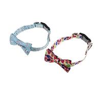 Happyyami 2 Pièces Collier de Chien de Pâques pour Chat mâcher Collier Chiot Collier pour Chiot Collier décoratif pour Animal de Compagnie Collier de Chiot décoratif Arc en Tissu