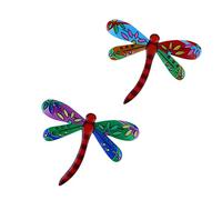 Happyyami 2 Pièces Décoration murale libellule en fer art libellule pendaison murale décor de libellule petit led leds art suspendu libellule pendentif libellule le fer